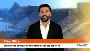 Tech stocks stronger as Microsoft makes big bet on AI