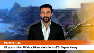 US stocks fall on PPI data, lithium deal affects ASX’s Sayona Mining