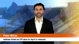 Indexes mixed as CPI data for April is released