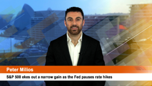 S&P 500 ekes out a narrow gain as the Fed pauses rate hikes