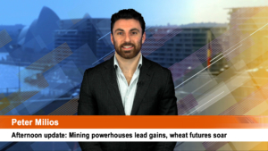 Afternoon update: Mining powerhouses lead gains, wheat futures soar