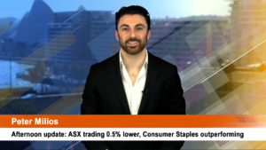 Afternoon update: ASX trading 0.5% lower, Consumer Staples outperforming