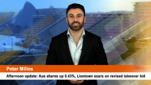 Afternoon update: Aus shares up 0.43%, Liontown soars on revised takeover bid