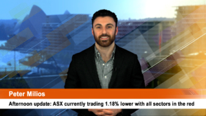 Afternoon update: ASX currently trading 1.18% lower with all sectors in the red