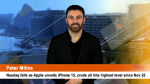 Nasdaq falls as Apple unveils iPhone 15, crude oil hits highest level since Nov 22