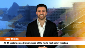 All 11 sectors closed lower ahead of the Fed’s next policy meeting