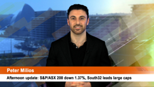 Afternoon update: S&P/ASX 200 down 1.37% as Financials lag, South32 leads large caps