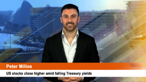 US stocks close higher amid falling Treasury yields