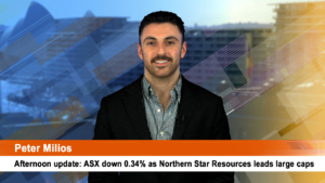 Afternoon update: ASX trading 0.34% lower as Northern Star Resources leads large caps