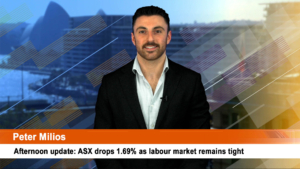 Afternoon update: ASX drops 1.69% as labour market remains tight