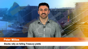 Stocks rally on falling Treasury yields