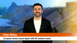 European stocks closed higher with US markets closed