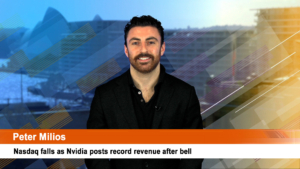 Nasdaq falls as Nvidia posts record revenue after bell