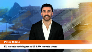 EU markets trade higher as US & UK markets closed