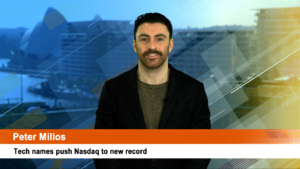 Tech names push Nasdaq to new record