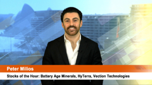 Stocks of the Hour: Battery Age Minerals, HyTerra, Vection Technologies